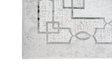 Jade 52 Polyester Shiny Viscose Area Rug - Green/Cream, Machine Loom, Made In Turkey (9' 8" X 13')
