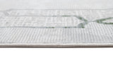 Jade 52 Polyester Shiny Viscose Area Rug - Green/Cream, Machine Loom, Made In Turkey (9' 8" X 13')