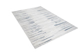 Jade 53 Blue/Cream Polyester Viscose Area Rug - Blue/Cream, Machine Loom, Made In Turkey (1 Piece)