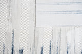 Jade 53 Blue/Cream Polyester Viscose Area Rug - Blue/Cream, Machine Loom, Made In Turkey (1 Piece)