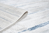 Jade 53 Blue/Cream Polyester Viscose Area Rug - Blue/Cream, Machine Loom, Made In Turkey (1 Piece)