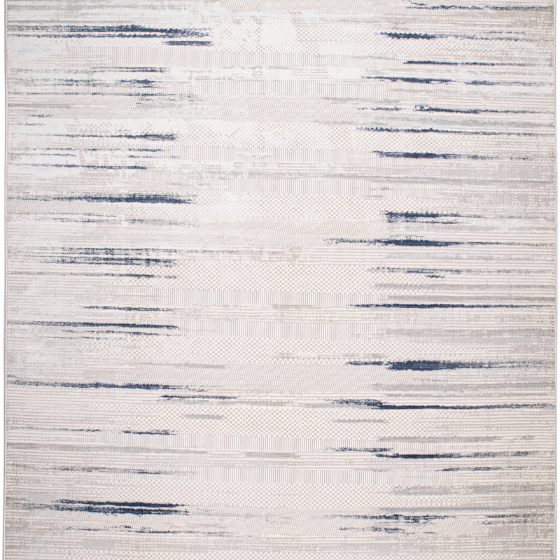 Jade 53 Blue/Cream Polyester Viscose Area Rug - Blue/Cream, Machine Loom, Made In Turkey (1 Piece)