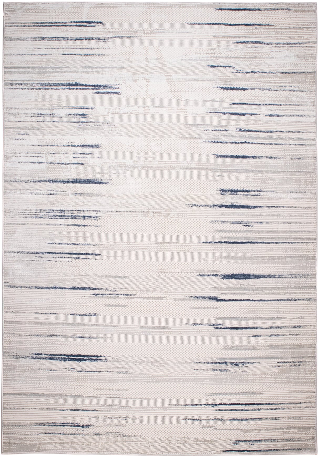 Jade 53 Blue/Cream Polyester Viscose Area Rug - Blue/Cream, Machine Loom, Made In Turkey (1 Piece)
