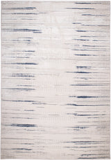 Jade 53 Blue/Cream Polyester Viscose Area Rug - Blue/Cream, Machine Loom, Made In Turkey (1 Piece)