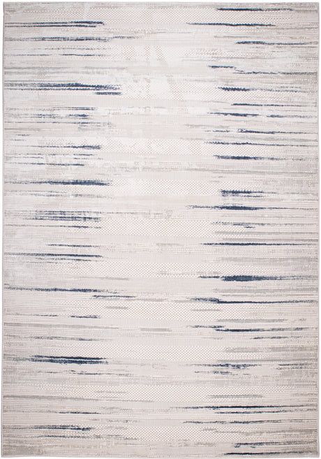 Jade 53 Blue/Cream Polyester Viscose Area Rug - Blue/Cream, Machine Loom, Made In Turkey (1 Piece)