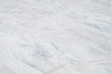 Jade 55 Area Rug - Blue/Cream, 100% Polyester/Shiny Viscose, Machine Loom, Made In Turkey (9' 8" X 13')