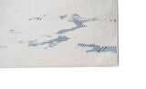 Jade 55 Area Rug - Blue/Cream, 100% Polyester/Shiny Viscose, Machine Loom, Made In Turkey (9' 8" X 13')