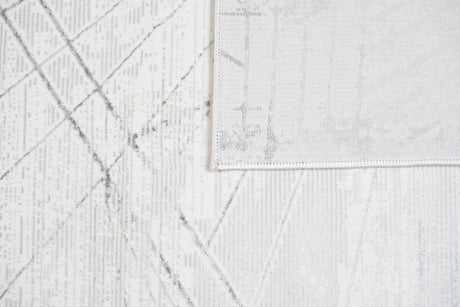 Jade 56 Area Rug - Dark Grey/Cream, 100% Polyester/Shiny Viscose, Machine Loom, Made In Turkey (9' 8" X 13')