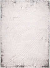 Jade 56 Area Rug - Dark Grey/Cream, 100% Polyester/Shiny Viscose, Machine Loom, Made In Turkey (9' 8" X 13')