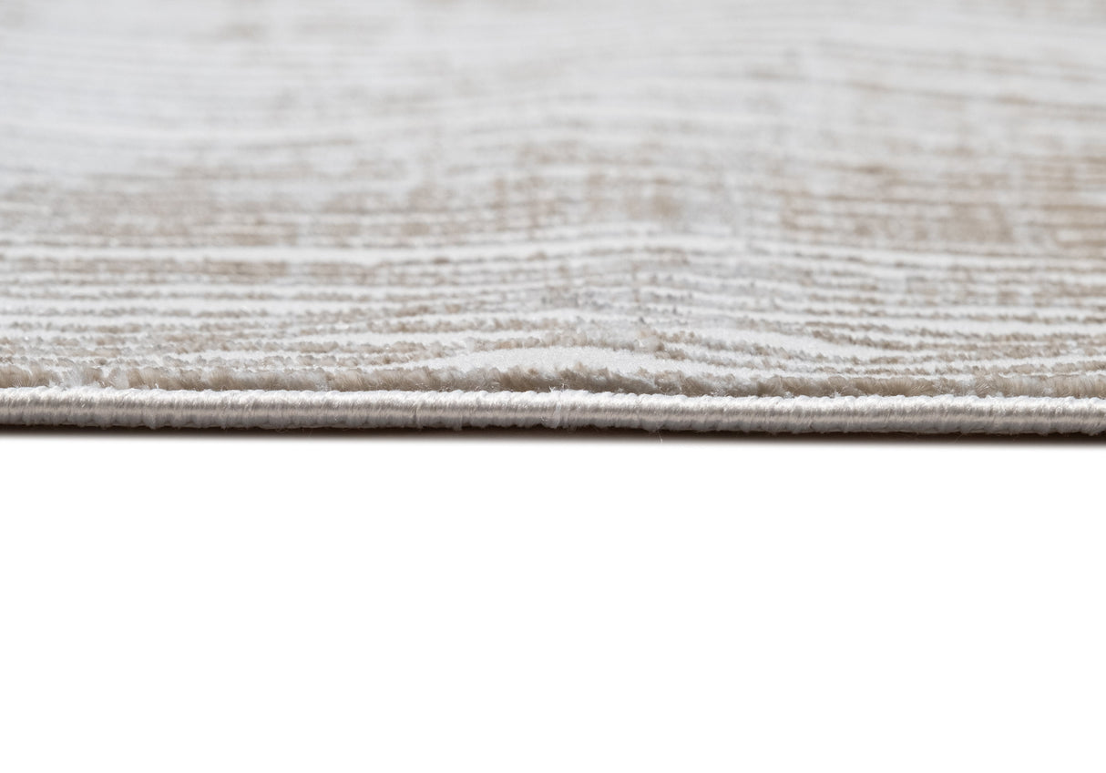 Jade 57 Area Rug - Brown/Cream, 100% Polyester/Shiny Viscose, Machine Loom, Made In Turkey, 9' 8" X 13' (1 Piece)