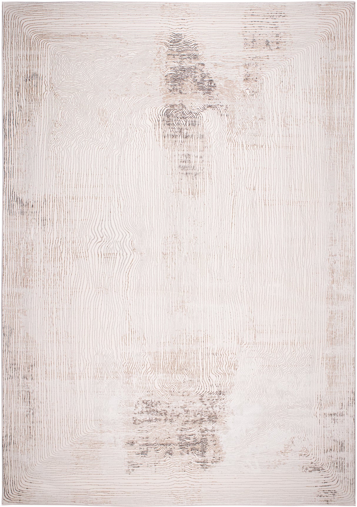 Jade 57 Area Rug - Brown/Cream, 100% Polyester/Shiny Viscose, Machine Loom, Made In Turkey, 9' 8" X 13' (1 Piece)