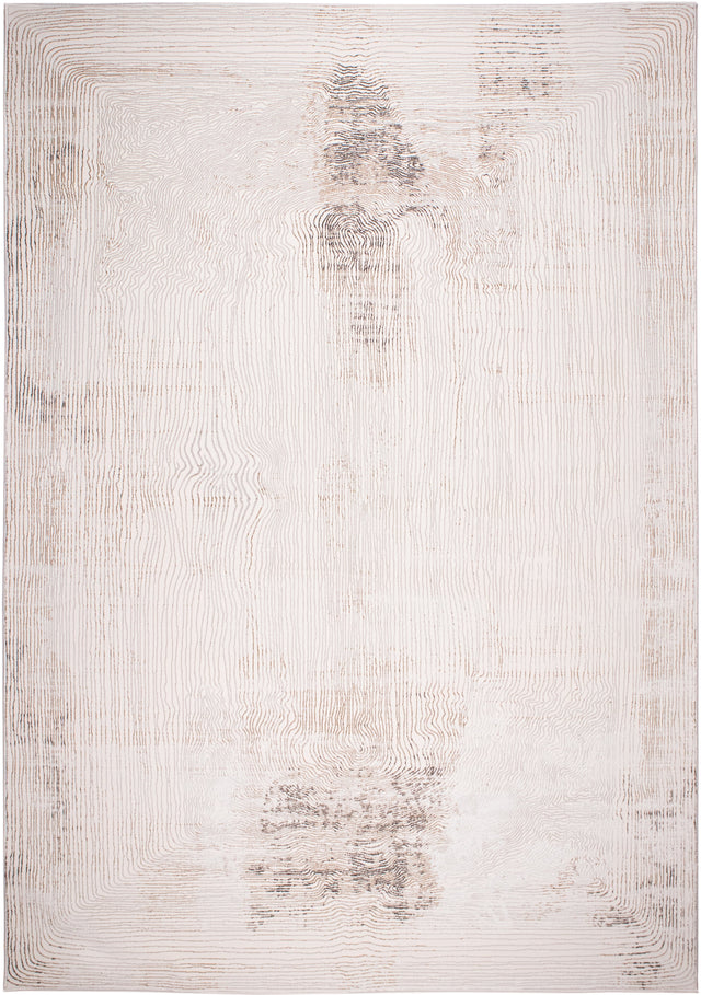 Jade 57 Area Rug - Brown/Cream, 100% Polyester/Shiny Viscose, Machine Loom, Made In Turkey, 9' 8" X 13' (1 Piece)
