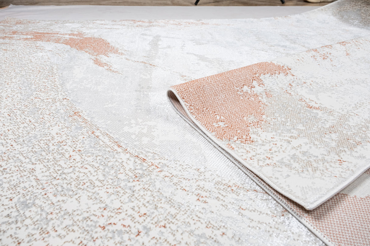 Jade 58 Marcela / Cream Polyester Viscose Area Rug - Cream, JADE-58 Marcela/Cream, 9' 8" x 13' (1 Unit)