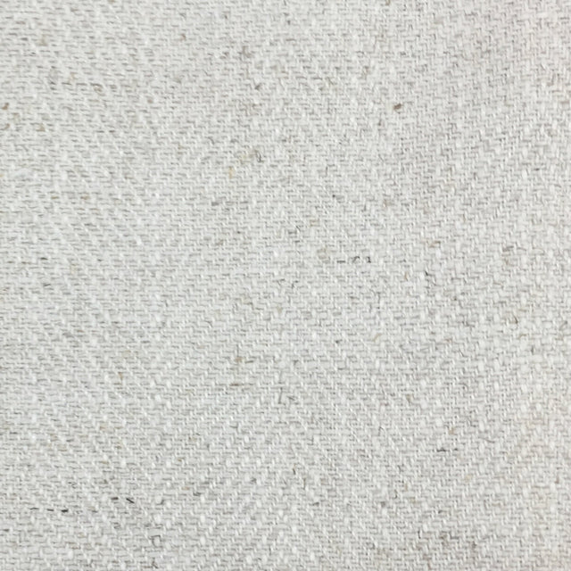 James Linen Blend Fabric - Natural Herringbone, 55" Width (1 Yard)