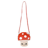Mushroom Plush Crossbody Bag 10"x11"