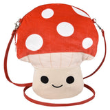 Mushroom Plush Crossbody Bag 10"x11"