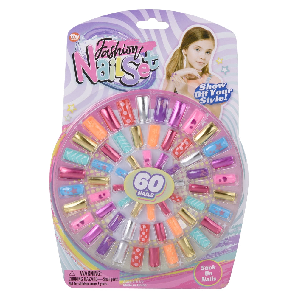 Press-On Nails Double-Sided Glossy Adhesive Nail Set (1 DZ)