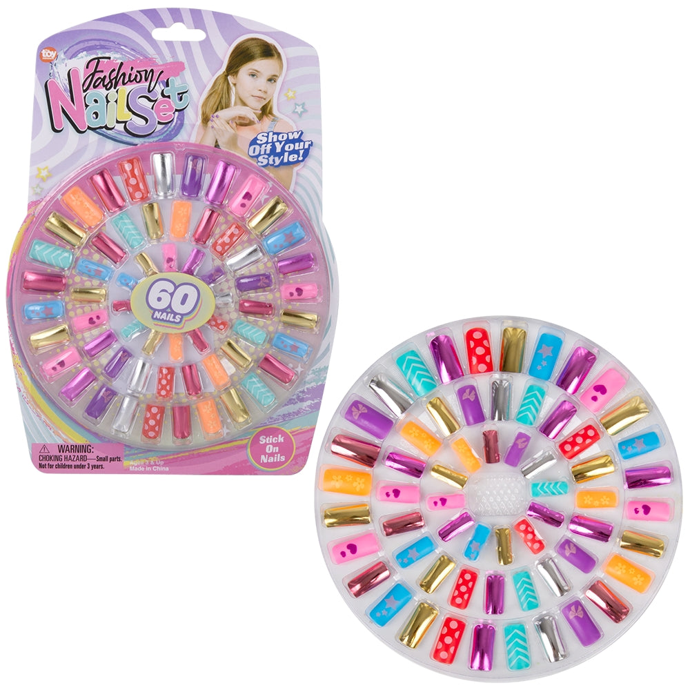 Press-On Nails Double-Sided Glossy Adhesive Nail Set (1 DZ)