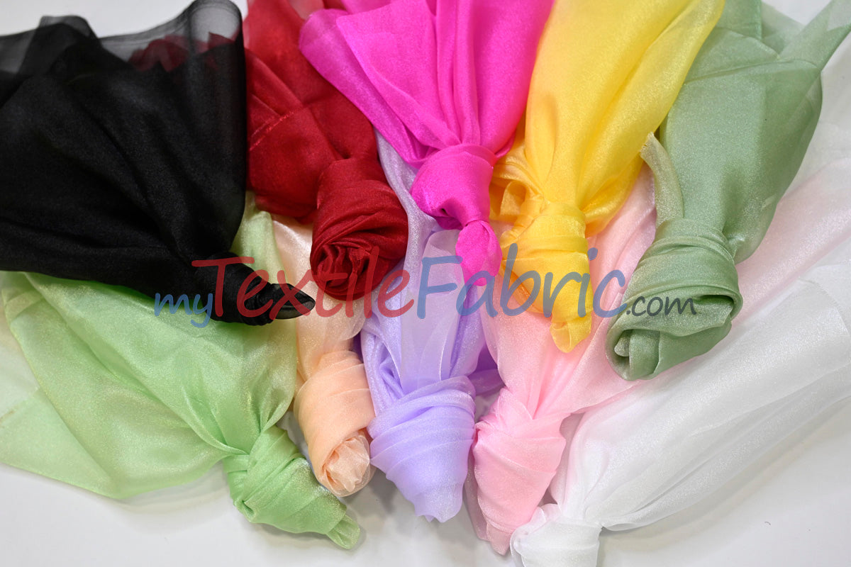 Crystal Organza Nylon Fabric - Sheer Sparkling, 45" Width (1 Yard)
