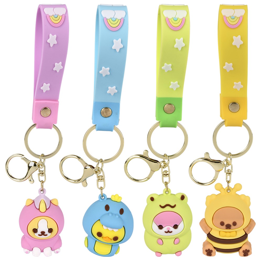 Kawaii Animal Wristlet Clip-On (24 Pc Display)