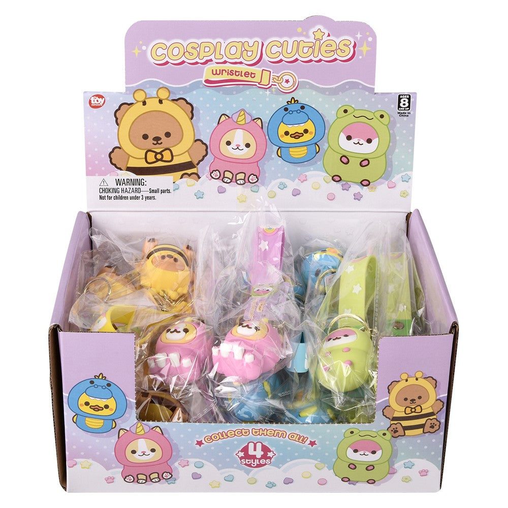 Kawaii Animal Wristlet Clip-On (24 Pc Display)