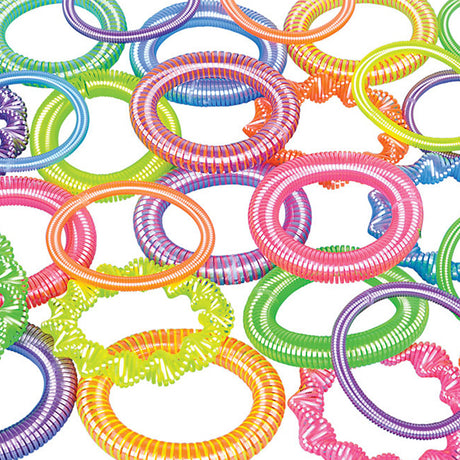 Coil Spring Bracelet Assortment (72 Pc Bag)