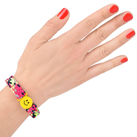 Smile Face Braided Bracelet (1 DZ)