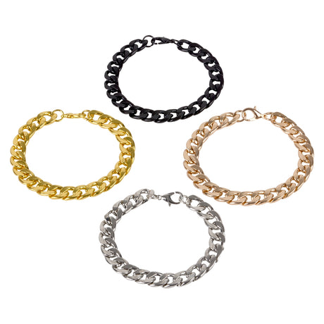 Metal Curb Chain Bracelet (1 DZ)