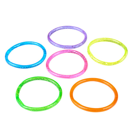 Liquid Glitter Bracelets 6" (72 Ct Display)