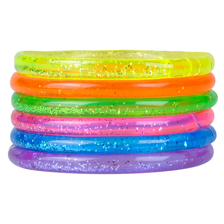 Liquid Glitter Bracelets 6" (72 Ct Display)