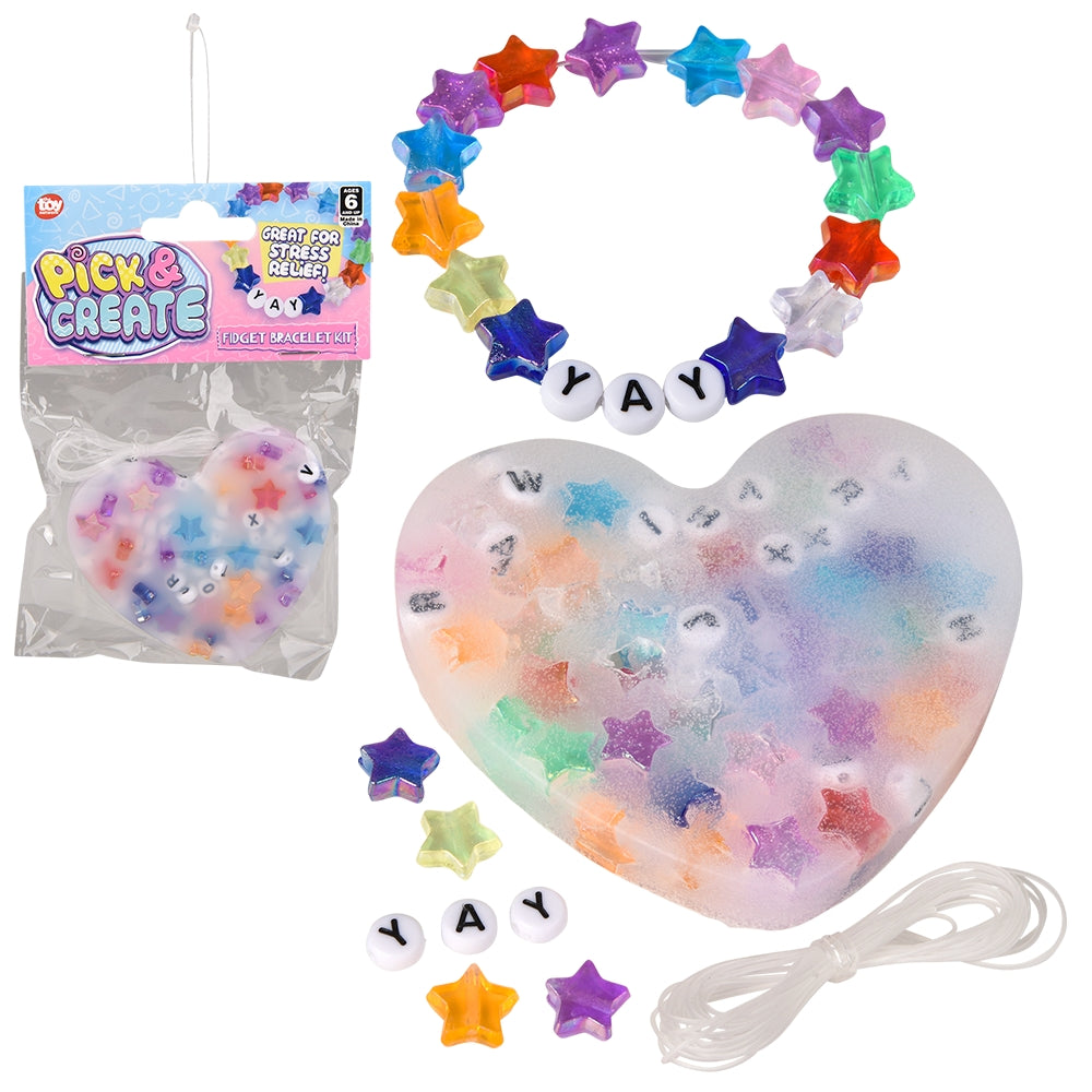Heart Beaded Fidget Bracelet (24 Pc Display)