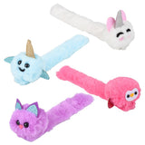 Plush Animal Slap Bracelets 8" (1 DZ)