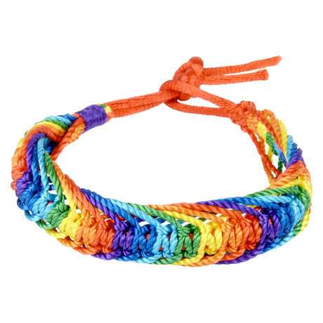 Rainbow Chunky Friendship Bracelet 7"