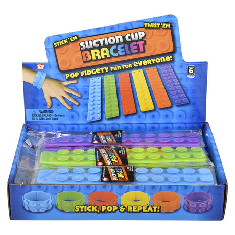 Suction Sticky Strips Silicone Bracelet (24 Pc Display)