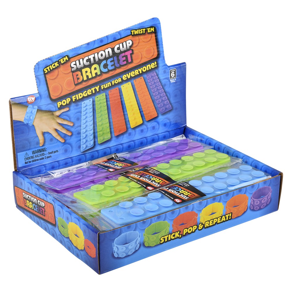 Suction Sticky Strips Silicone Bracelet (24 Pc Display)
