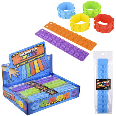 Suction Sticky Strips Silicone Bracelet (24 Pc Display)