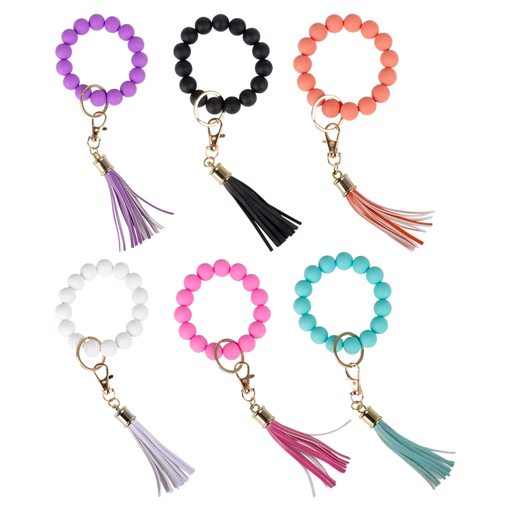 Silicone Bead Clip On Bracelet (1 DZ)
