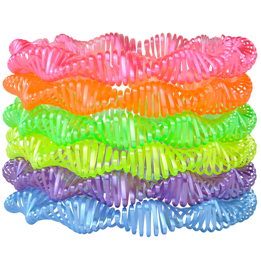 Neon Twist Coil Spring Bracelet (12 DZ)