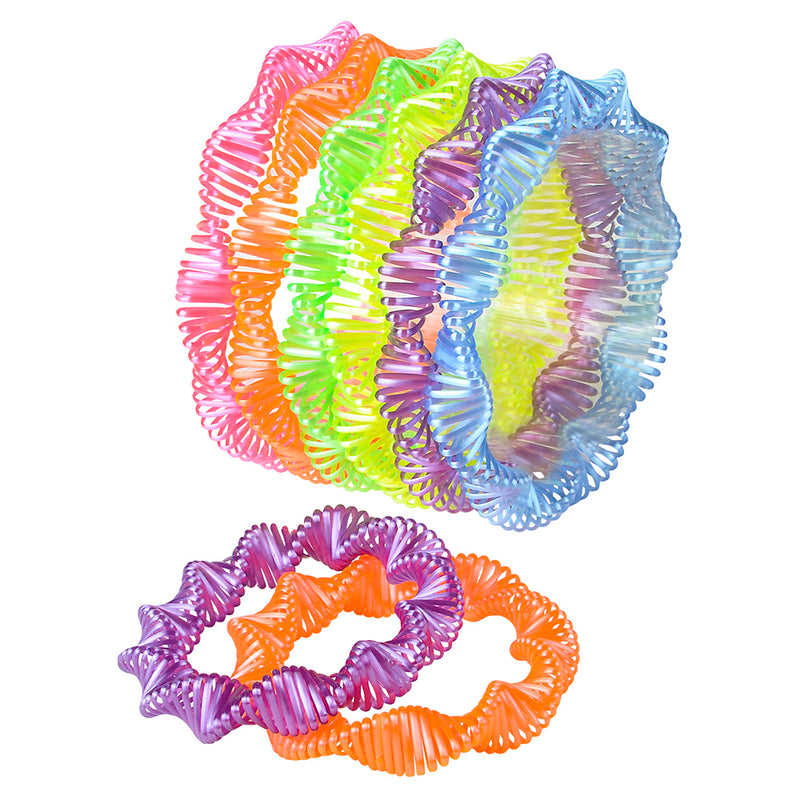 Neon Twist Coil Spring Bracelet (12 DZ)