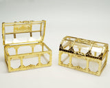 2.5" Gold Treasure Chest Gift Favor Box - Pack of 12