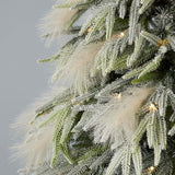 7.5' Pine and Pampas Artificial Christmas Tree with 550 Warm White LED Lights