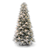 7.5' Pine and Pampas Artificial Christmas Tree with 550 Warm White LED Lights