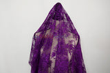 Chantilly Lace Polyester Fabric - Floral Embroidery, Sheer Mesh, 52" Width (1 Yard)
