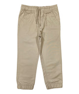 Boy Jogger School Uniform Pants Polyester Cotton Fabric - Navy, Khaki, Pull On, Elastic Waistband, 4-16 (1 Pair)