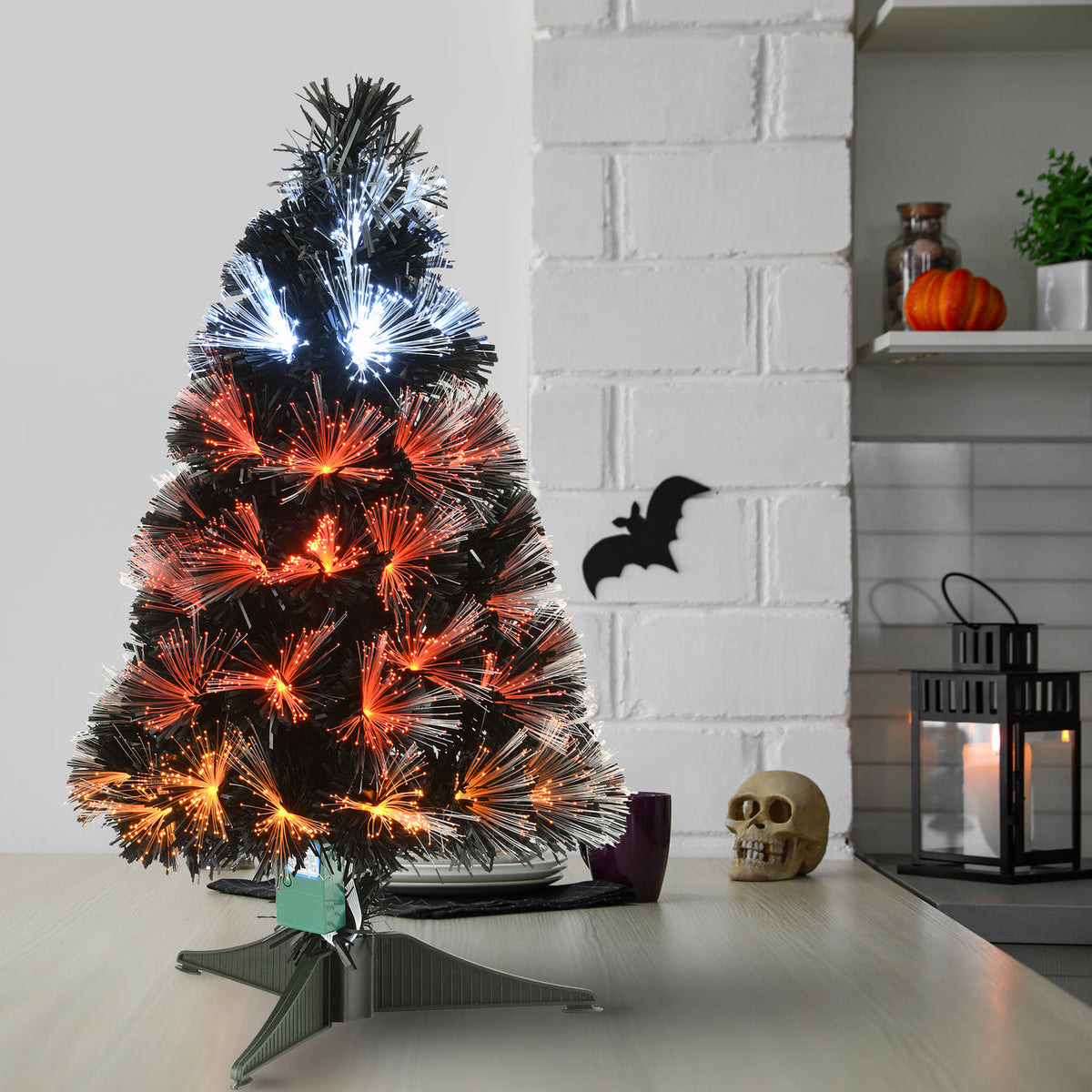 3 ft. Pre-Lit Black Halloween Tree with Candy Corn Lights