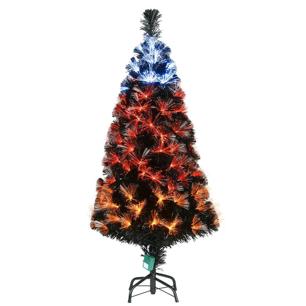 4 ft. Black Halloween Tree with Color-Changing Lights