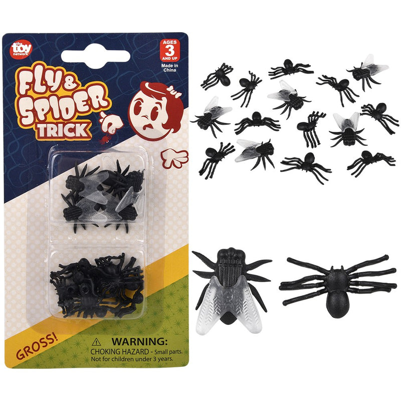 Fly and spider trick 12 pack Halloween novelty toys