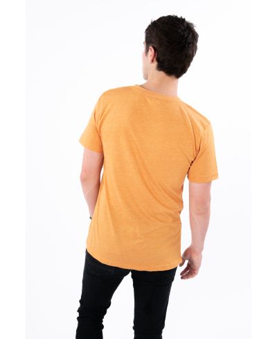 Lucky & Blessed Life 3142P Polyester Cotton Sublimation T-Shirt Fabric - Heather Bronze, Light Weight, Ribbed Neck, Side Seam (1 Piece)