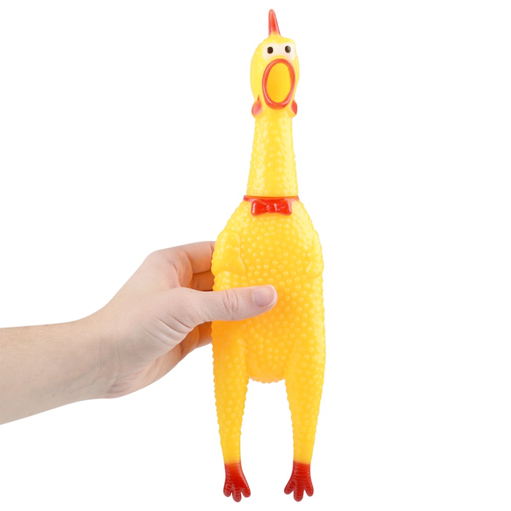 Screeching Chicken Squeeze Toy (12 DZ)