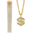 Dollar Sign Necklace Gold 30" (1 DZ)